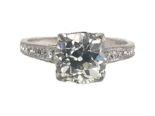 Edwardian Era Platinum 2.21 Carat Old Mine Cut Engagement Ring