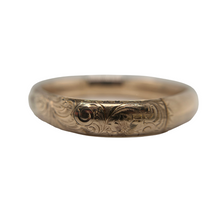 EDWARDIAN HAND ENGRAVED 14K BANGLE