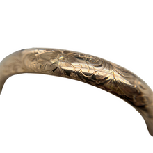 EDWARDIAN HAND ENGRAVED 14K BANGLE