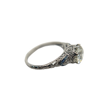 ART DECO 2.52CT DIAMOND AND SAPPHIRE RING