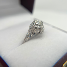 EDWARDIAN 1.34 PLATINUM DIAMOND RING