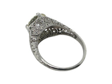 GIA Certified 3.01 Carat Old European Cut Platinum Engagement Ring