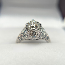 EDWARDIAN 1.34 PLATINUM DIAMOND RING