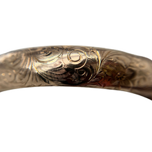 EDWARDIAN HAND ENGRAVED 14K BANGLE