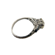 ART DECO 2.52CT DIAMOND AND SAPPHIRE RING