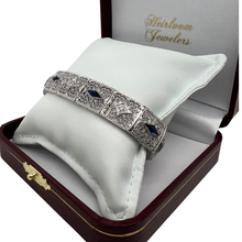 ART DECO DIAMOND AND SAPPHIRE FILIGREE BRACELET