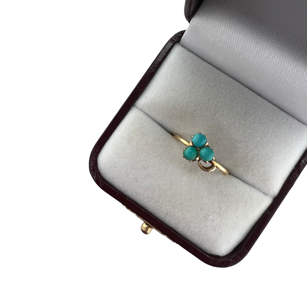 18K GOLD VICTORIAN TURQUOISE RING