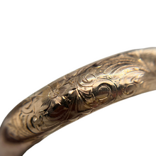 EDWARDIAN HAND ENGRAVED 14K BANGLE