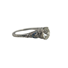 ART DECO 2.52CT DIAMOND AND SAPPHIRE RING