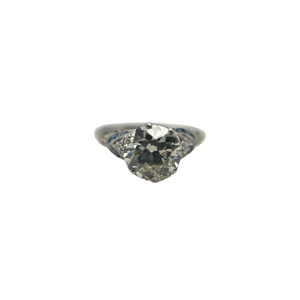 ART DECO 2.52CT DIAMOND AND SAPPHIRE RING