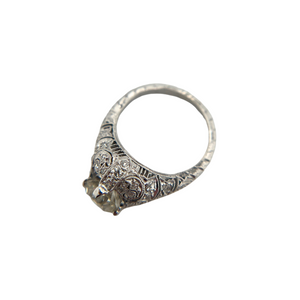 EDWARDIAN 1.34 PLATINUM DIAMOND RING