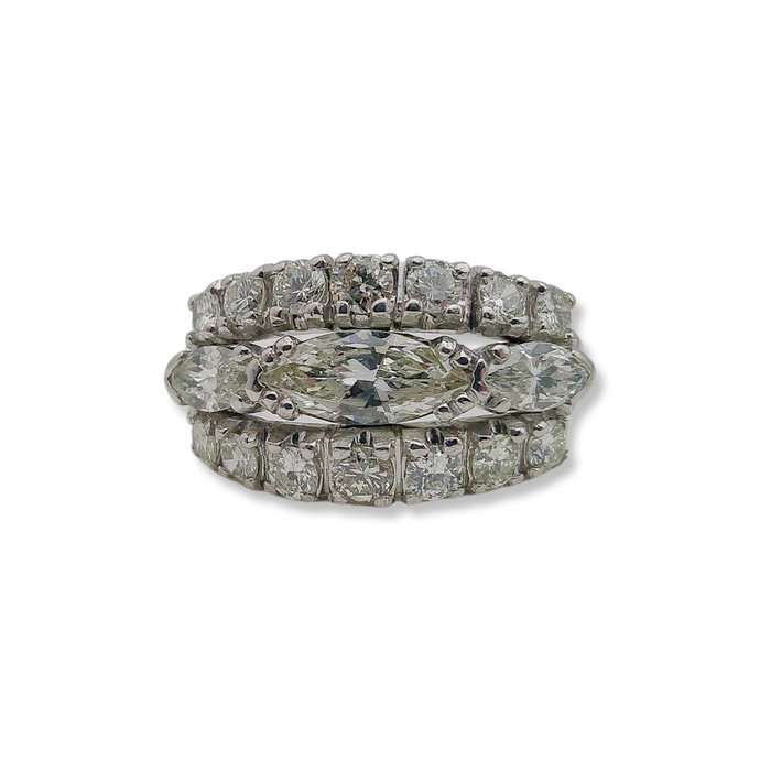 RETRO PLATINUM 1.5CT DIAMOND BAND