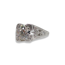 ART DECO PLATINUM 1.47CT OLD EUROPEAN DIAMOND RING