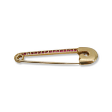 ART DECO RUBY AND DIAMOND SAFTEY PIN
