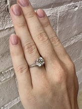 Vintage 2.22 Carat Old European Cut Diamond Engagement Ring GIA