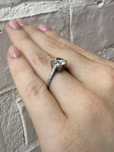 Vintage 2.22 Carat Old European Cut Diamond Engagement Ring GIA