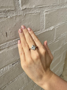 Custom Platinum Marquise Diamond Engagement Ring GIA