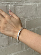 Vintage Twisted Style Diamond Bangle Bracelet 14K White Gold