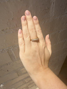 Vintage Estate Marquise Diamond Band 18K Yellow Gold