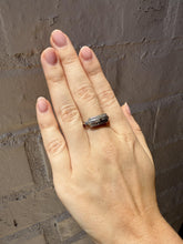 Vintage Platinum Triple Row Baguette Diamond Band