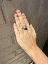 Vintage Art Deco Era Diamond & Sapphire Platinum Cocktail Ring