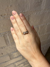 Vintage Art Deco Two Toned Diamond Band Size 7.5