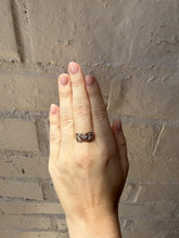 Vintage Art Deco Two Toned Diamond Band Size 7.5