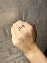 Vintage Art Deco Two Toned Diamond Band Size 7.5