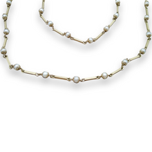 RETRO PEARL AND 18K GOLD NECKLACE