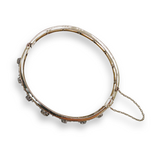 ART DECO 14K DIAMOND FILIGREE BANGLE