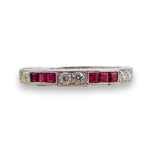 CONTEMPORARY RUBY AND DIAMOND BAND