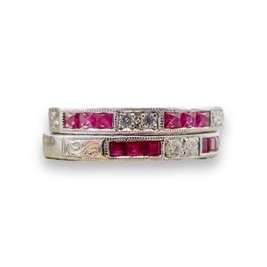 CONTEMPORARY RUBY AND DIAMOND BAND
