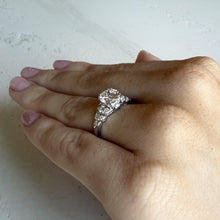 Vintage Platinum 1.15 Carat Old European Cut Diamond Engagement Ring
