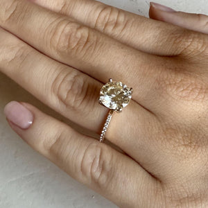 Natural 3.36 Carat Round Brilliant Cut Diamond Engagement Ring