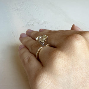 Natural 3.36 Carat Round Brilliant Cut Diamond Engagement Ring