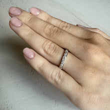 Vintage Engraved Platinum Diamond Wedding Band Size 6