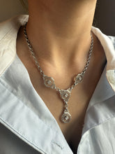 Vintage Unique Camphor Glass Filigree Style Necklace