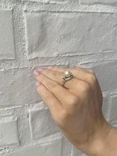 Vintage Pearl & Diamond Cocktail Ring
