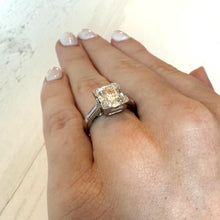 Vintage 2.01 Carat Antique Cushion Cut Diamond Engagement Ring GIA