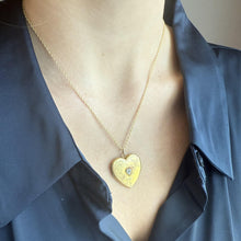 Vintage Yellow Gold Heart Locket Pendant 1943