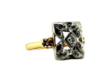 Vintage 1940's Signed First Lady Diamond Filigree Ring 14K Yellow Gold