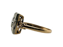 Vintage 1940's Signed First Lady Diamond Filigree Ring 14K Yellow Gold