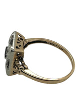 Vintage 1940's Signed First Lady Diamond Filigree Ring 14K Yellow Gold