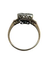 Vintage 1940's Signed First Lady Diamond Filigree Ring 14K Yellow Gold