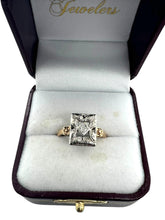 Vintage 1940's Signed First Lady Diamond Filigree Ring 14K Yellow Gold