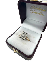 Vintage 1940's Signed First Lady Diamond Filigree Ring 14K Yellow Gold