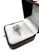 Vintage 1940's Signed First Lady Diamond Filigree Ring 14K Yellow Gold