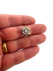 Vintage 1940's Signed First Lady Diamond Filigree Ring 14K Yellow Gold