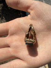 Vintage Large Griffin Bloodstone Watch Fob Pendant 14K Rose Gold