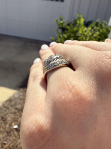 Vintage 1.3CTW Old European Cut Diamond Platinum Cocktail Ring